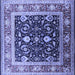 Square Oriental Blue Industrial Rug, urb2029blu