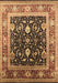 Machine Washable Oriental Brown Industrial Rug, wshurb2029brn