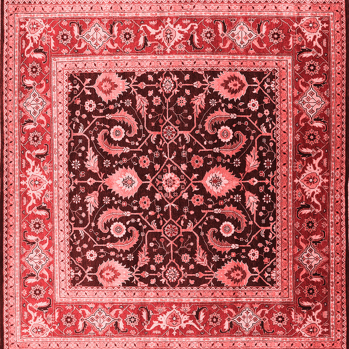 Machine Washable Oriental Red Industrial Rug, wshurb2029red