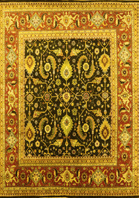 Oriental Yellow Industrial Rug, urb2029yw