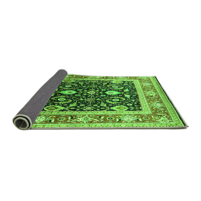 Sideview of Oriental Green Industrial Rug, urb2029grn
