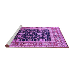 Sideview of Machine Washable Oriental Purple Industrial Area Rugs, wshurb2029pur