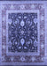 Machine Washable Oriental Blue Industrial Rug, wshurb2029blu