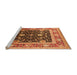 Sideview of Machine Washable Oriental Orange Industrial Area Rugs, wshurb2029org