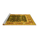 Sideview of Machine Washable Oriental Yellow Industrial Rug, wshurb2029yw