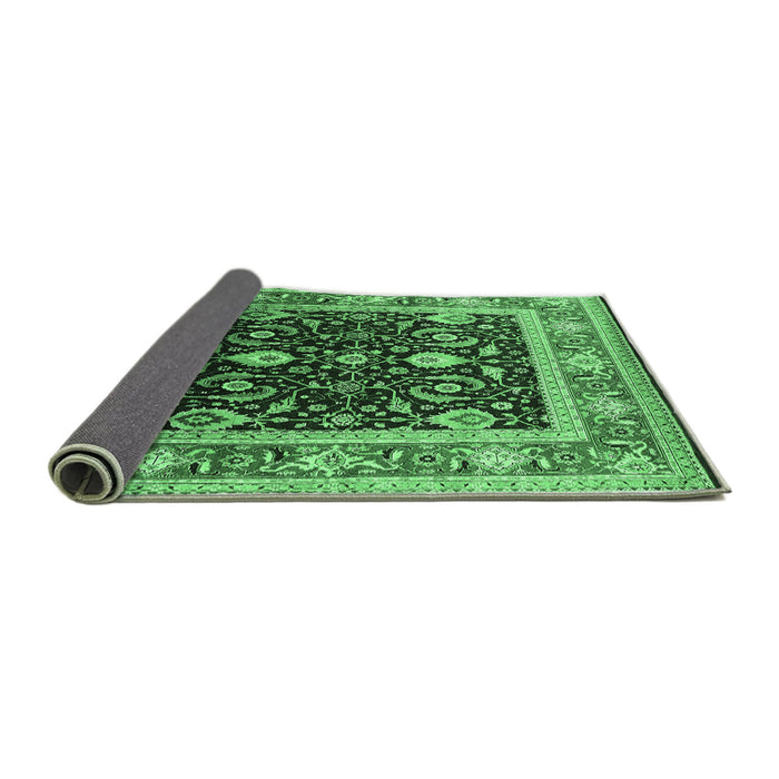 Sideview of Oriental Emerald Green Industrial Rug, urb2029emgrn
