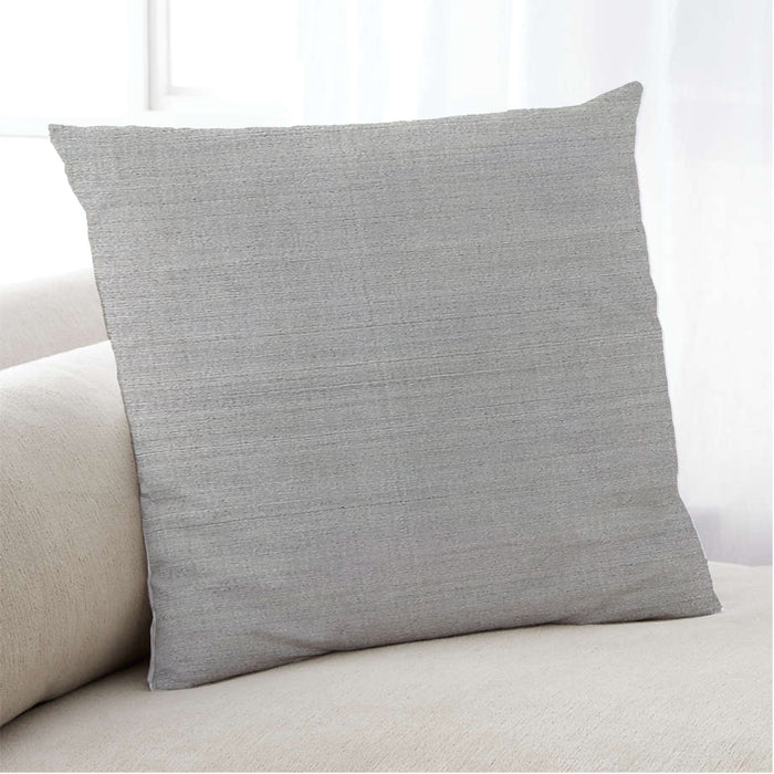 Lifestyle Image of Mid-Century Modern Urban Square Pale Silver Gray Throw Pillow, 18 inch by 18 inch, pwurb202