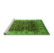 Sideview of Machine Washable Oriental Green Industrial Area Rugs, wshurb2030grn