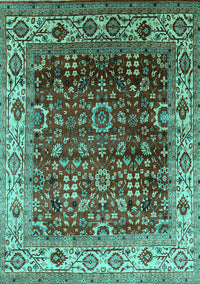 Oriental Turquoise Industrial Rug, urb2030turq