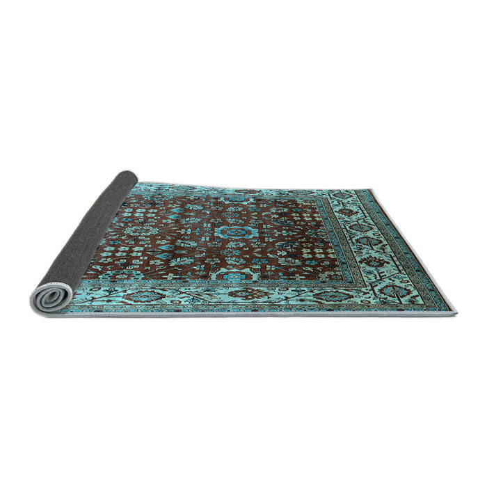 Sideview of Oriental Light Blue Industrial Rug, urb2030lblu