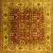 Square Oriental Yellow Industrial Rug, urb2030yw