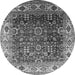 Round Oriental Gray Industrial Rug, urb2030gry