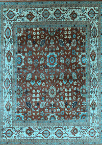 Oriental Light Blue Industrial Rug, urb2030lblu