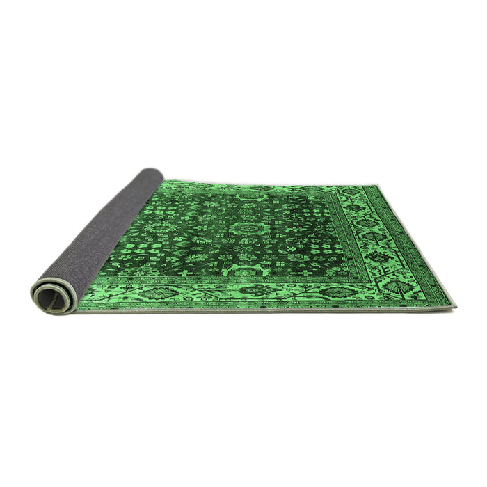 Sideview of Oriental Emerald Green Industrial Rug, urb2030emgrn