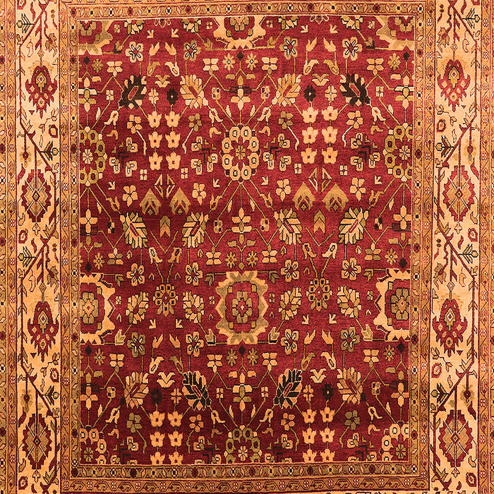 Machine Washable Oriental Orange Industrial Area Rugs, wshurb2030org