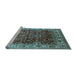 Sideview of Machine Washable Oriental Light Blue Industrial Rug, wshurb2030lblu