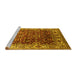 Sideview of Machine Washable Oriental Yellow Industrial Rug, wshurb2030yw