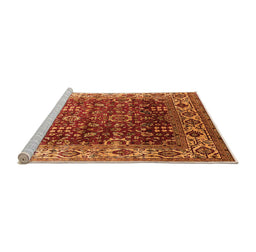 Sideview of Machine Washable Oriental Orange Industrial Area Rugs, wshurb2030org