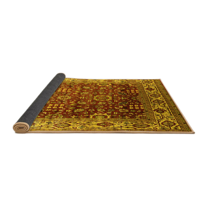 Sideview of Oriental Yellow Industrial Rug, urb2030yw