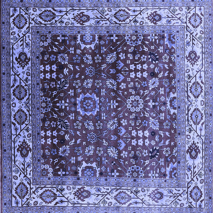 Square Oriental Blue Industrial Rug, urb2030blu