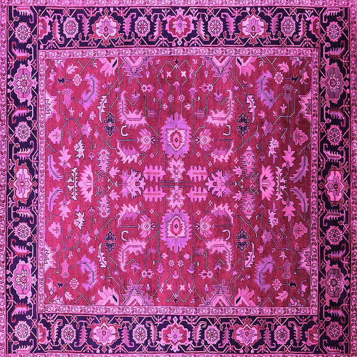 Square Oriental Pink Traditional Rug, urb2031pnk