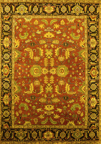 Oriental Yellow Traditional Rug, urb2031yw