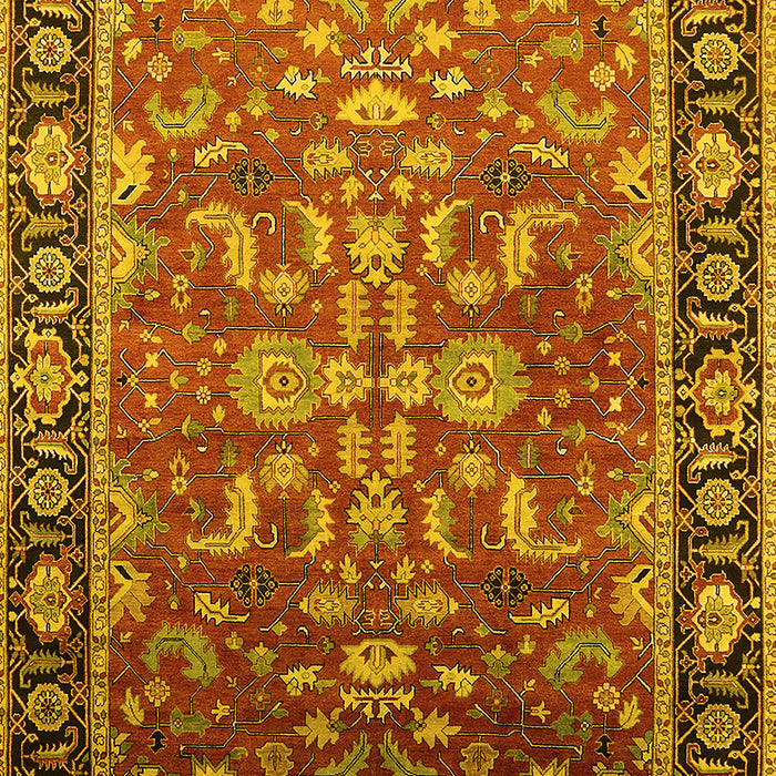 Oriental Yellow Traditional Rug, urb2031yw