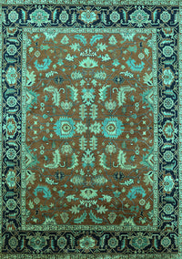 Oriental Turquoise Traditional Rug, urb2031turq