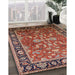 Mid-Century Modern Light Copper Gold Oriental Rug in Family Room, urb2031