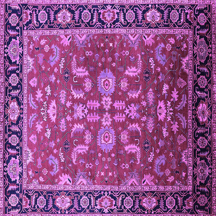 Square Oriental Purple Traditional Rug, urb2031pur