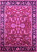 Machine Washable Oriental Pink Traditional Rug, wshurb2031pnk