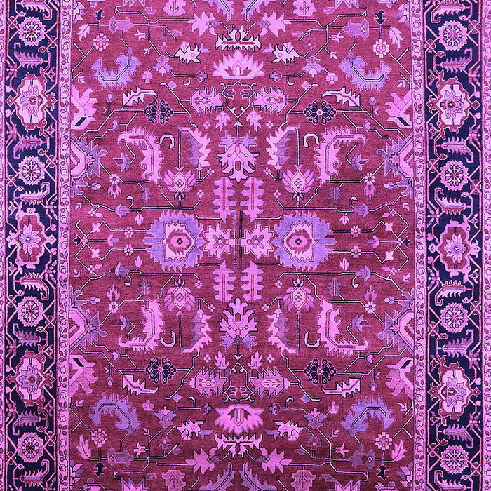 Machine Washable Oriental Purple Traditional Area Rugs, wshurb2031pur