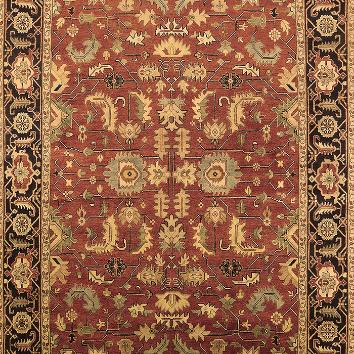 Machine Washable Oriental Brown Traditional Rug, wshurb2031brn