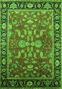 Oriental Green Traditional Rug, urb2031grn