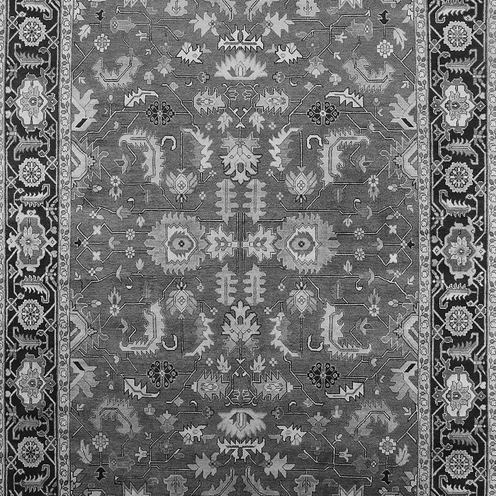 Machine Washable Oriental Gray Traditional Rug, wshurb2031gry