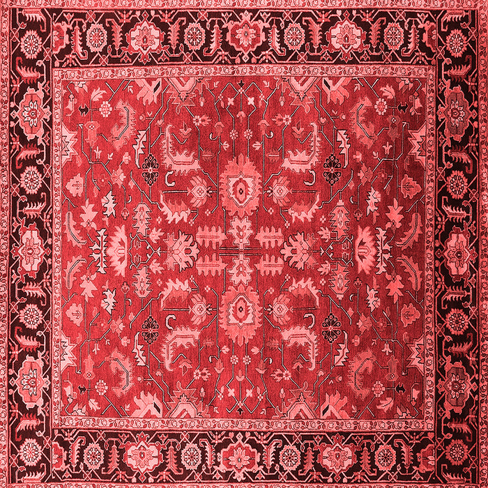 Machine Washable Oriental Red Traditional Rug, wshurb2031red