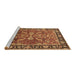 Sideview of Machine Washable Oriental Brown Traditional Rug, wshurb2031brn