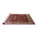 Sideview of Machine Washable Industrial Modern Tomato Red Rug, wshurb2032