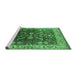 Sideview of Machine Washable Oriental Emerald Green Traditional Area Rugs, wshurb2032emgrn