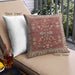 Front View of Mid-Century Modern Urban Square Tomato Red Throw Pillow, 18 inch by 18 inch, pwurb2032