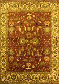 Oriental Yellow Traditional Rug, urb2032yw