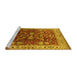 Sideview of Machine Washable Oriental Yellow Traditional Rug, wshurb2032yw