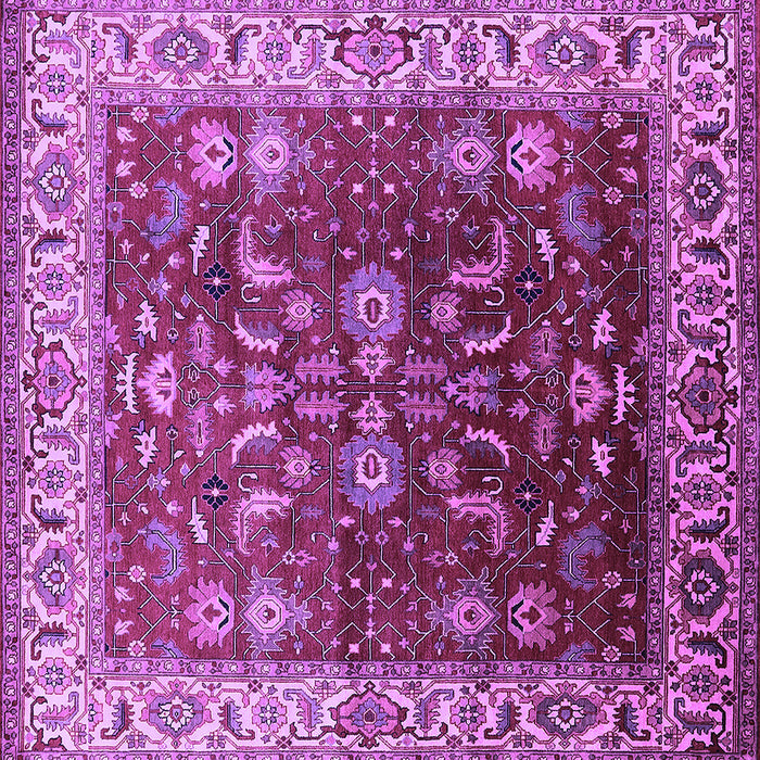 Square Oriental Purple Traditional Rug, urb2032pur