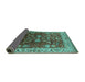 Sideview of Oriental Turquoise Traditional Rug, urb2032turq