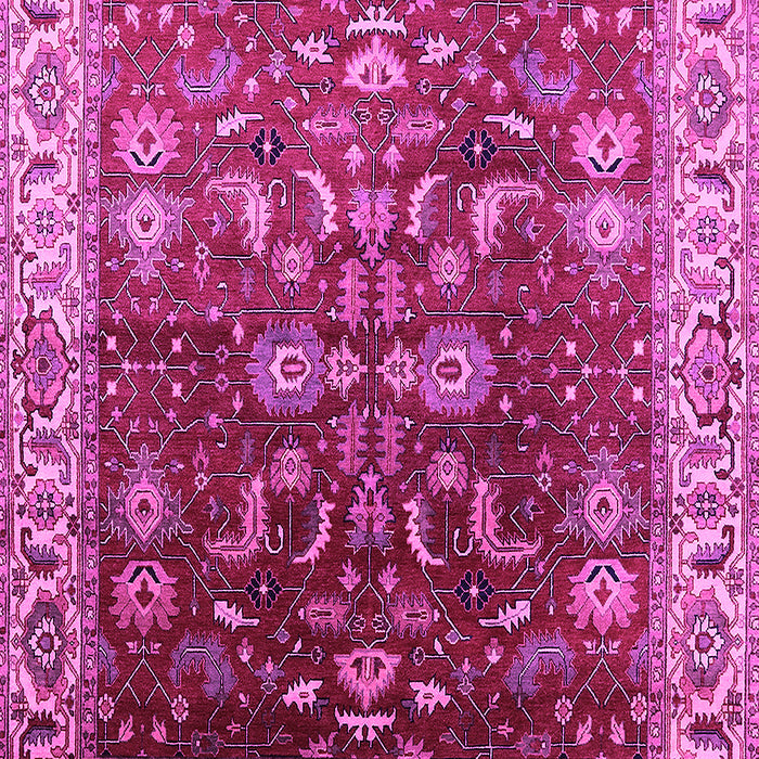 Machine Washable Oriental Pink Traditional Rug, wshurb2032pnk