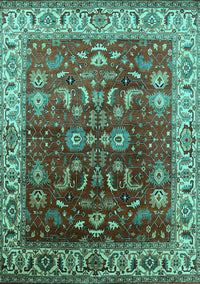 Oriental Turquoise Traditional Rug, urb2032turq