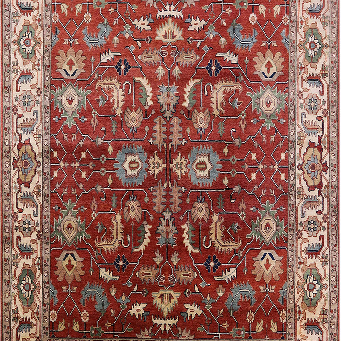 Mid-Century Modern Red Oriental Rug, urb2032