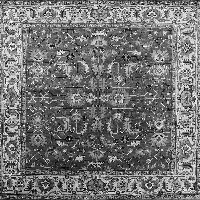 Square Oriental Gray Traditional Rug, urb2032gry