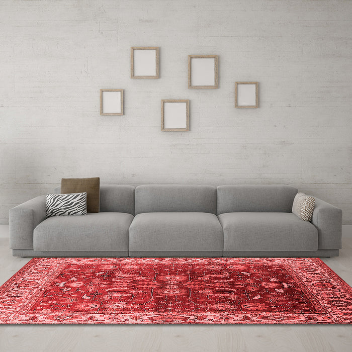 Traditional Red Washable Rugs