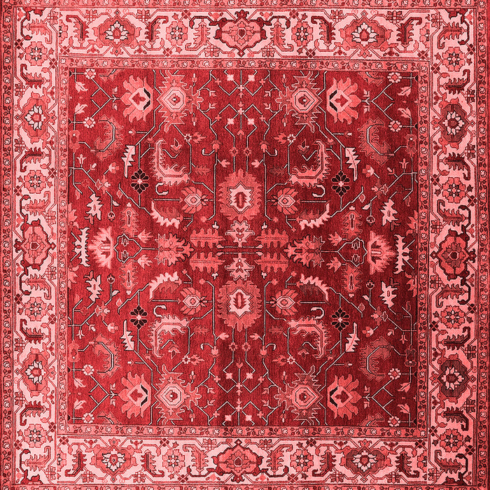 Machine Washable Oriental Red Traditional Rug, wshurb2032red